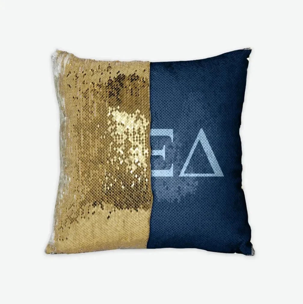 Alpha Xi Delta Sequin Pillow Cover - Greek Letters