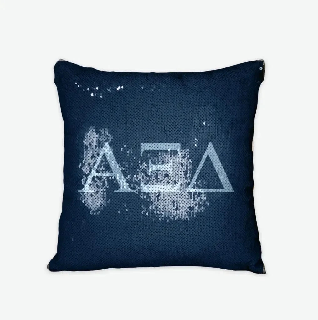 Alpha Xi Delta Sequin Pillow Cover - Greek Letters