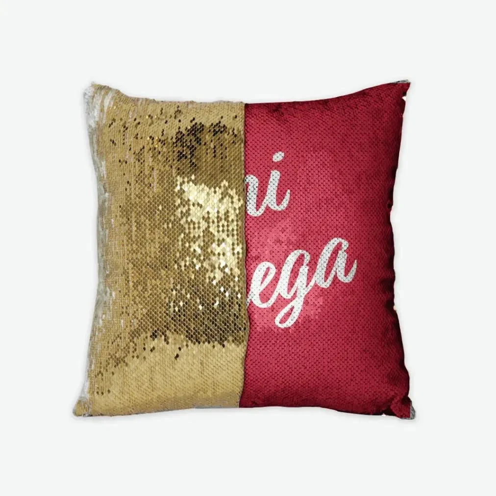 Chi Omega Sequin Pillow Cover