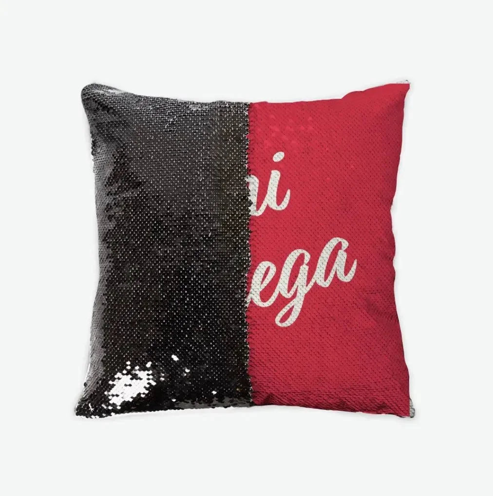 Chi Omega Sequin Pillow Cover