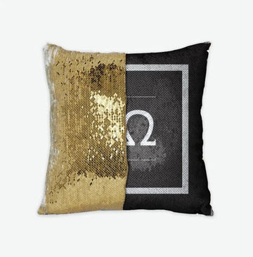 Chi Omega Sequin Pillow Cover - Greek Logo