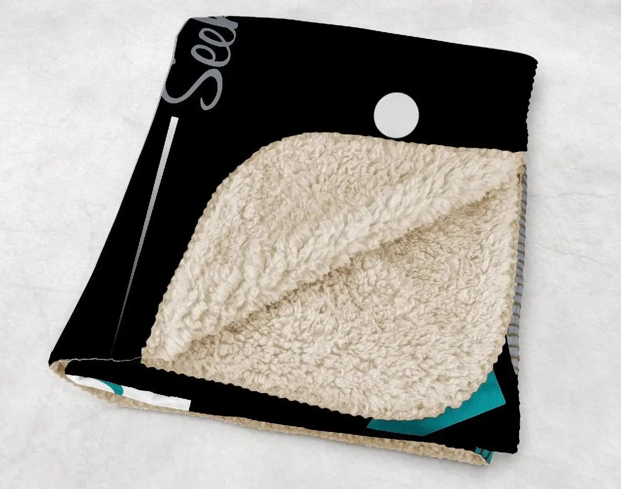 Zeta Tau Alpha XL 60x80 Sherpa Blanket - Crown Wide Band
