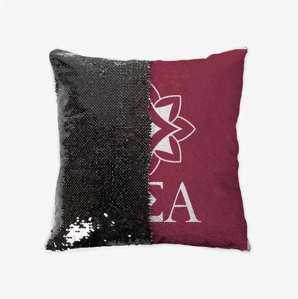 Alpha Sigma Alpha Sequin Pillow Cover - Logomark