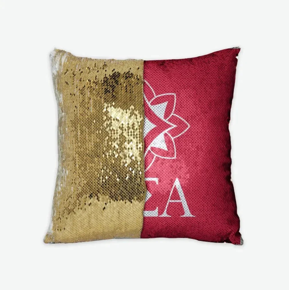 Alpha Sigma Alpha Sequin Pillow Cover - Logomark