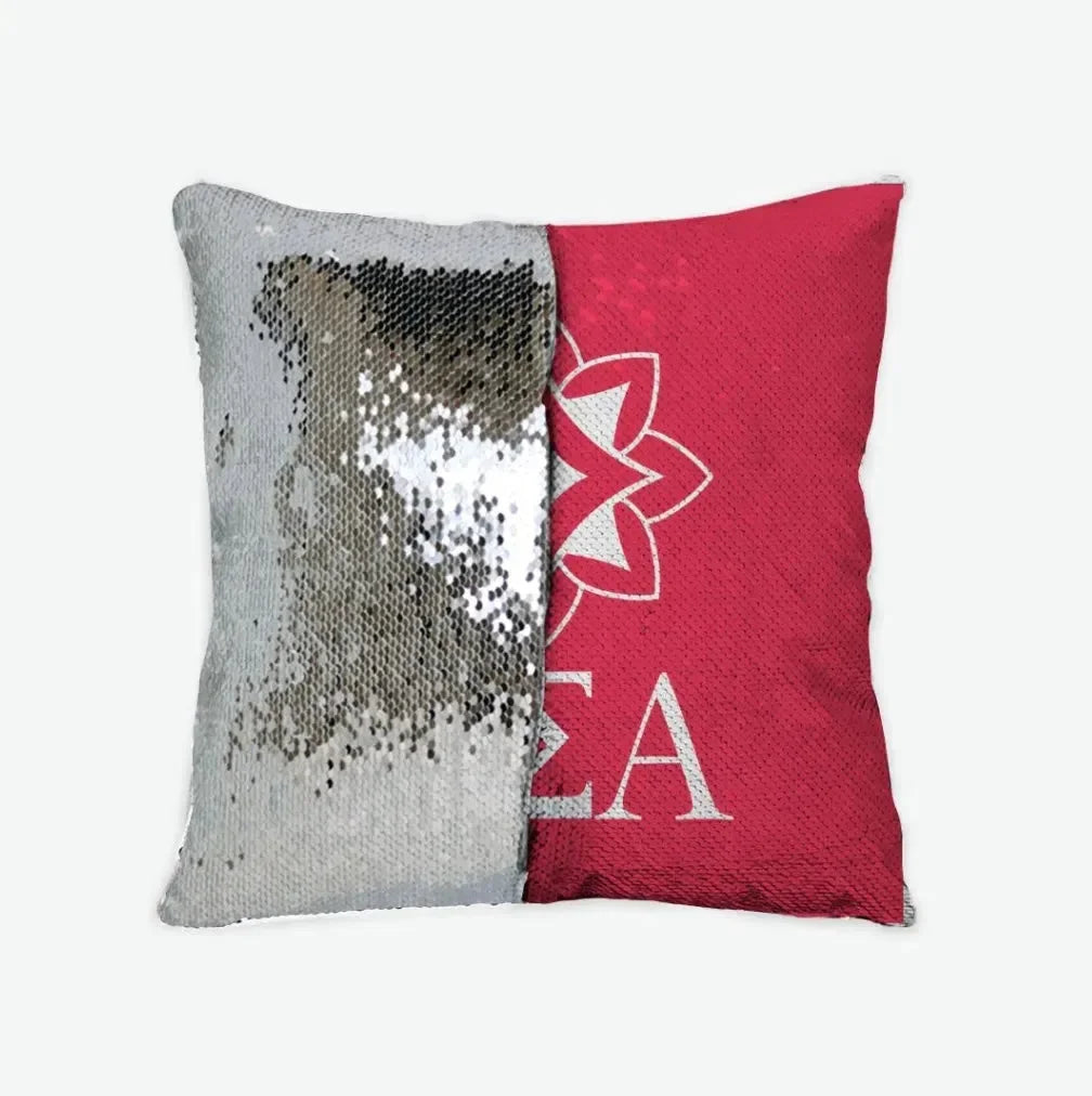 Alpha Sigma Alpha Sequin Pillow Cover - Logomark