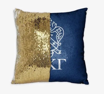 Kappa Kappa Gamma Coat of Arms Sequin Pillow Cover