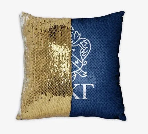 Kappa Kappa Gamma Coat of Arms Sequin Pillow Cover