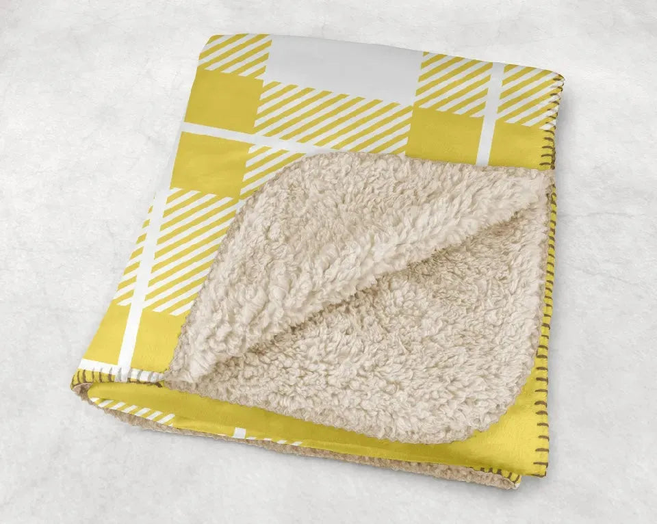 Alpha Gamma Delta XL 60x80 Plaid Sherpa Throw Blanket