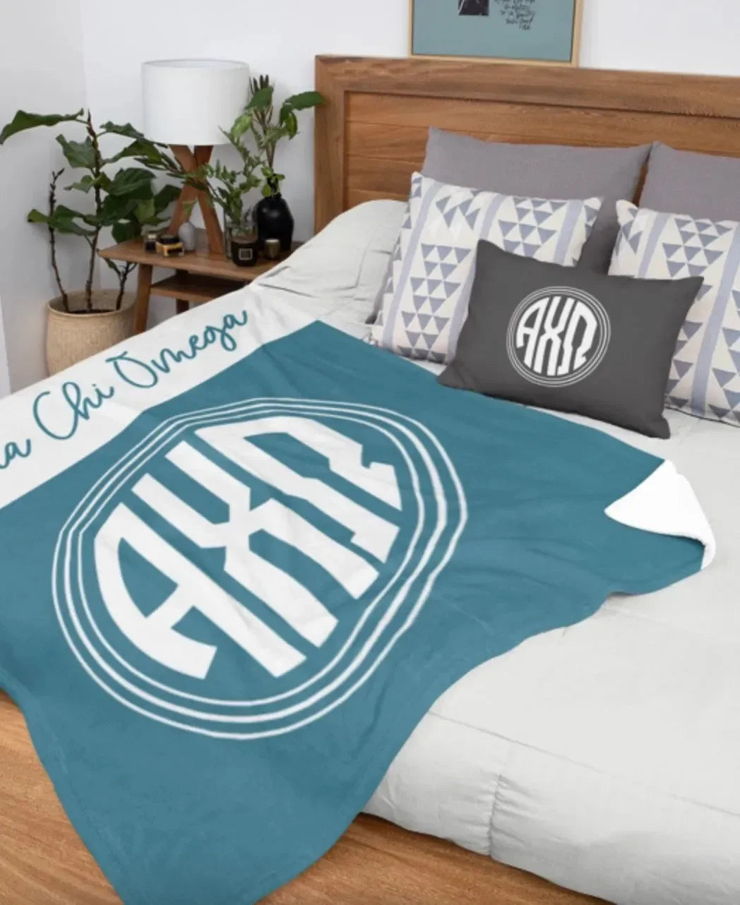 Alpha Chi Omega XL 60x80 Blanket Monogram Vega Band