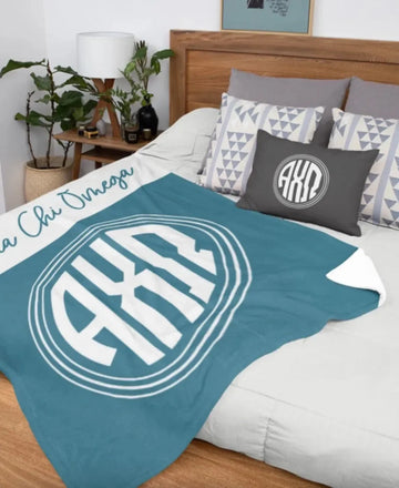 Alpha Chi Omega XL 60x80 Blanket Monogram Vega Band