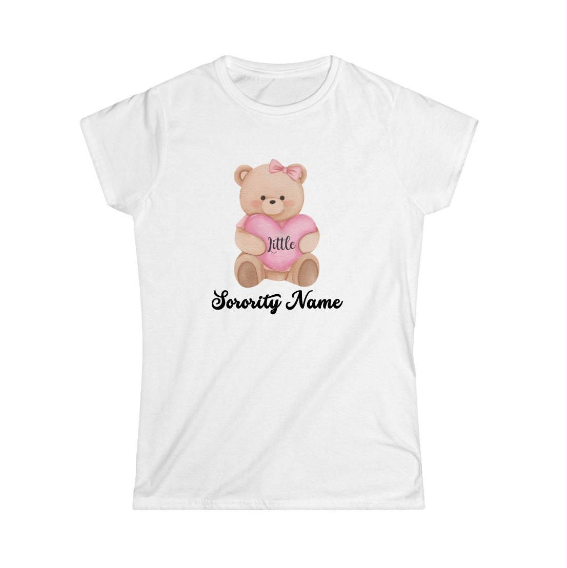 Customizable Sorority Bear Big/Little Reveal Tee: Little