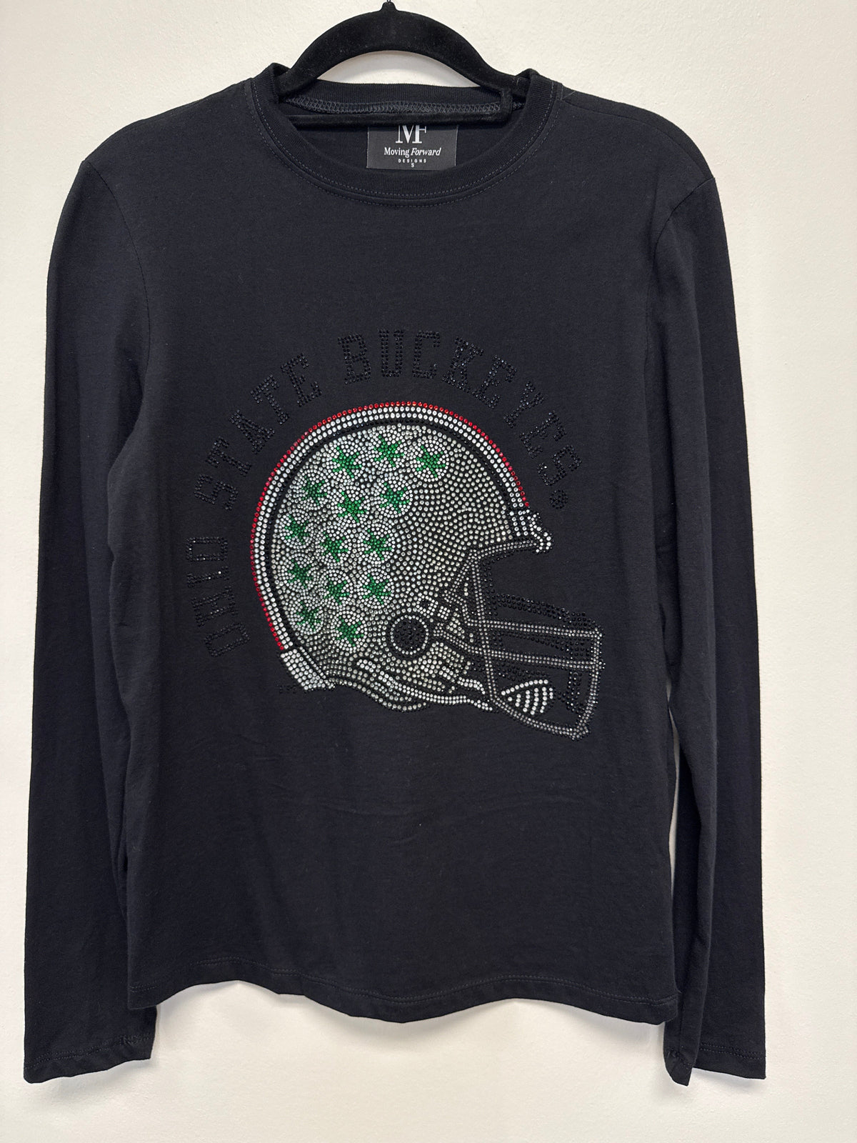 Ohio State Helmet Black Long Sleeve T-Shirt