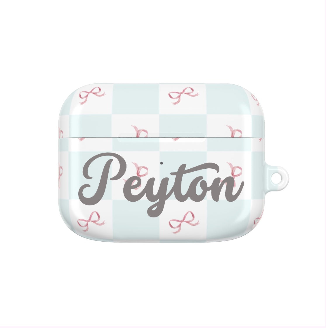 Customizable: Chic AirPod Case with Pink Ribbon Design, Trendy AirPod Case