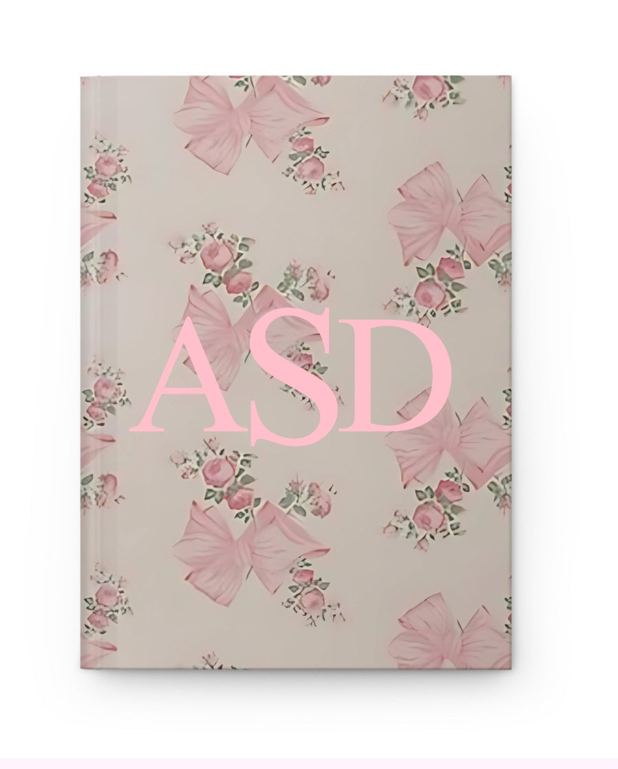 Customizable: Elegant Floral Hardcover Journal with Pink Bows, Gift for Writers, Notebooks for School, Journaling, Scrapbooking, Keepsake Book, [...]