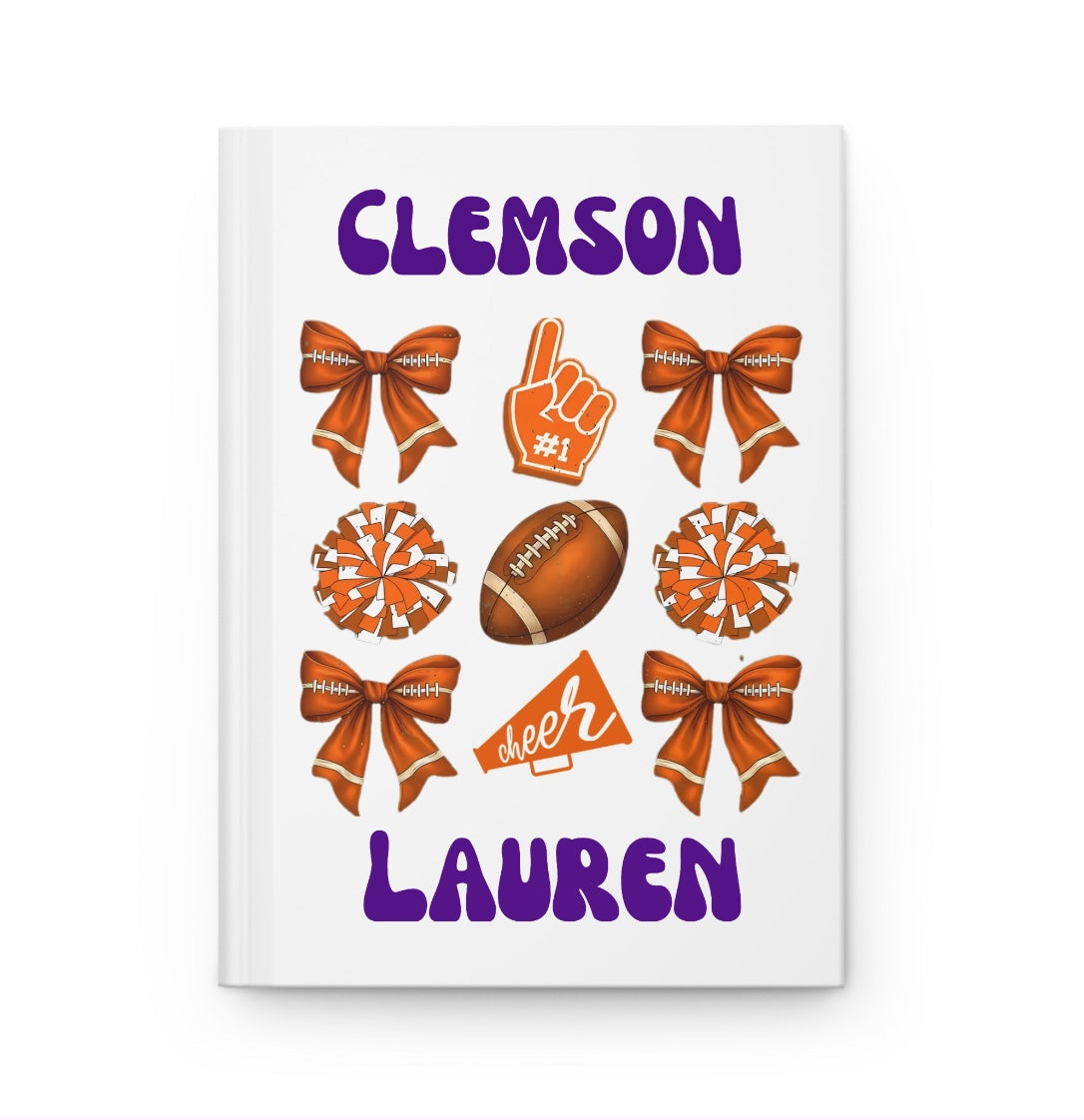 Customizable Cheer Football Hardcover Journal