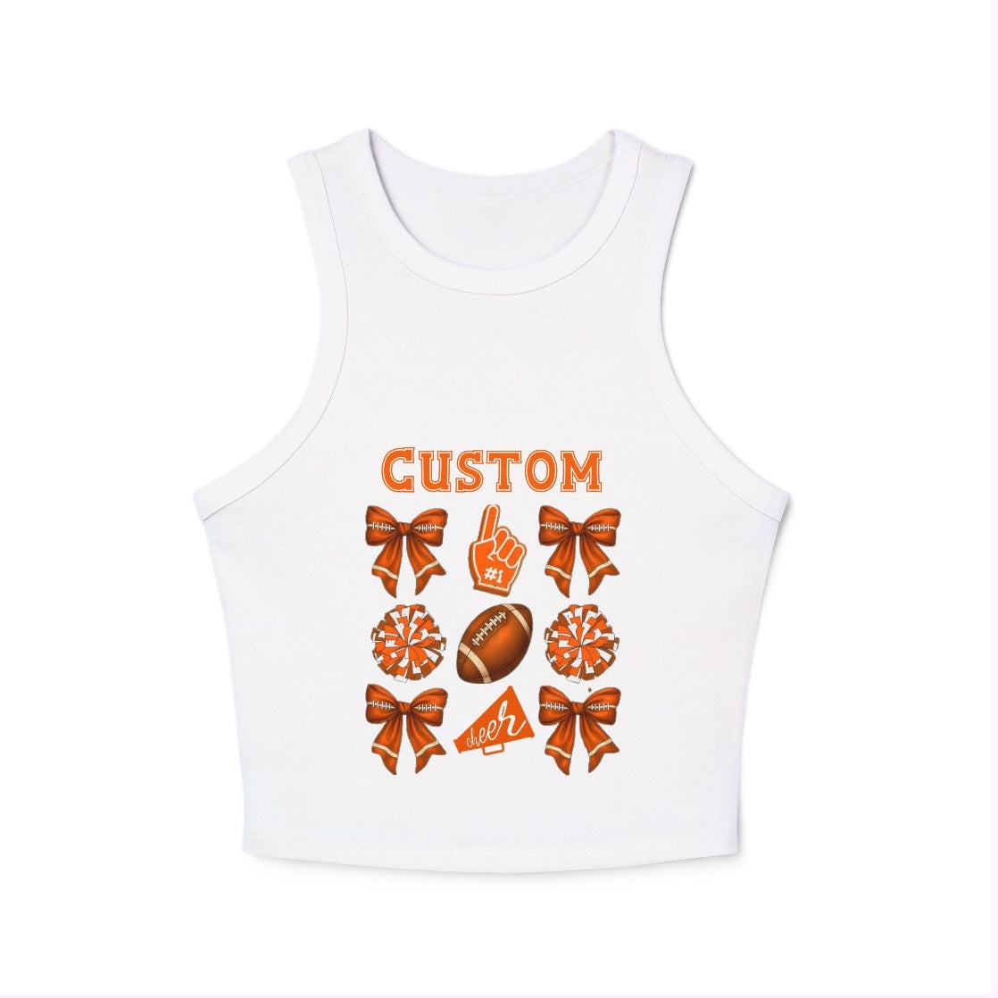 Customizable Orange Themed Game Day Tank