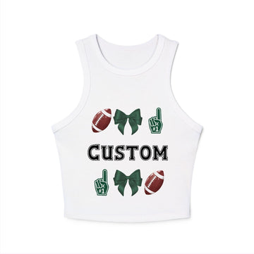 Customizable Green Football Gameday Racerback Tank
