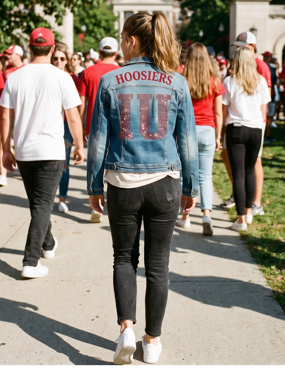 Indiana University IU Hoosiers Blue Denim Jacket