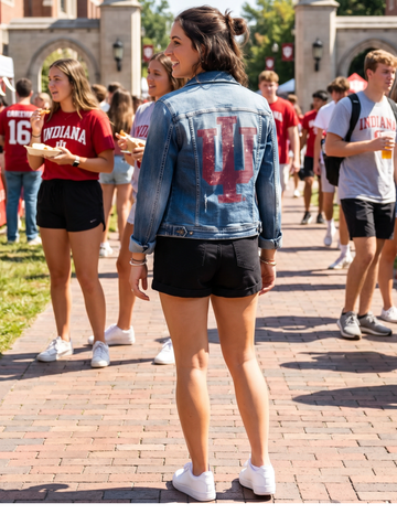 Indiana University Trident IU Blue Denim Jacket