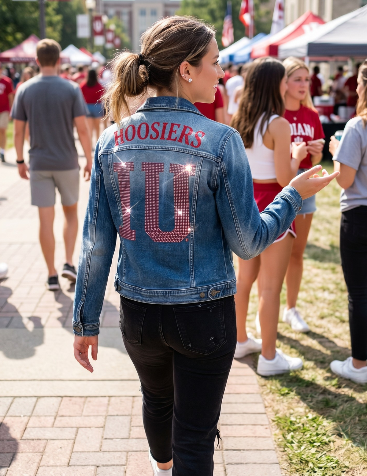 Indiana University IU Hoosiers Blue Denim Jacket