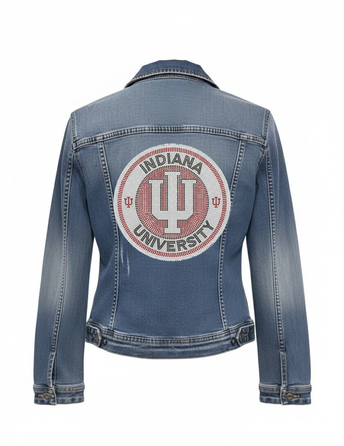 Indiana University Circle Decal Blue Denim Jacket