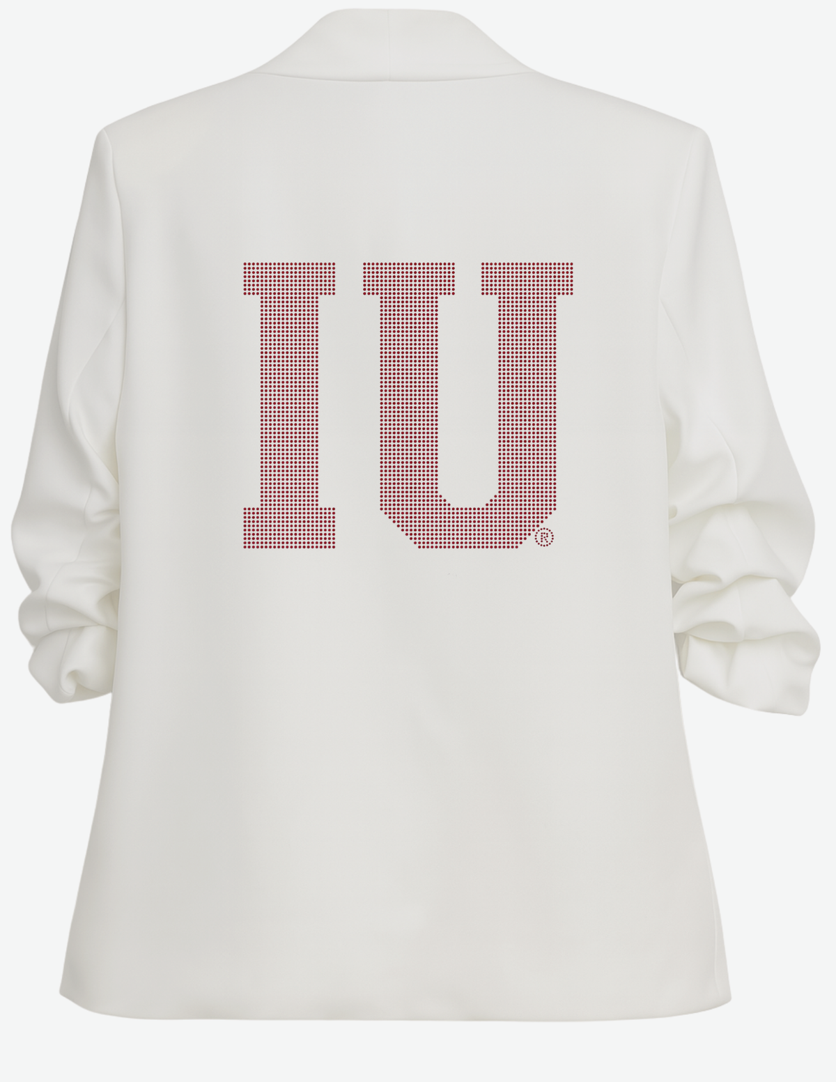 Indiana University IU Ruched White Blazer