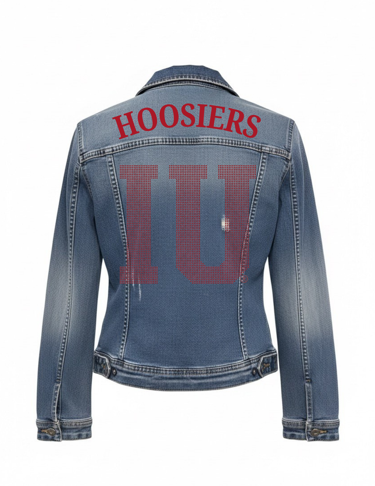 Indiana University IU Hoosiers Blue Denim Jacket