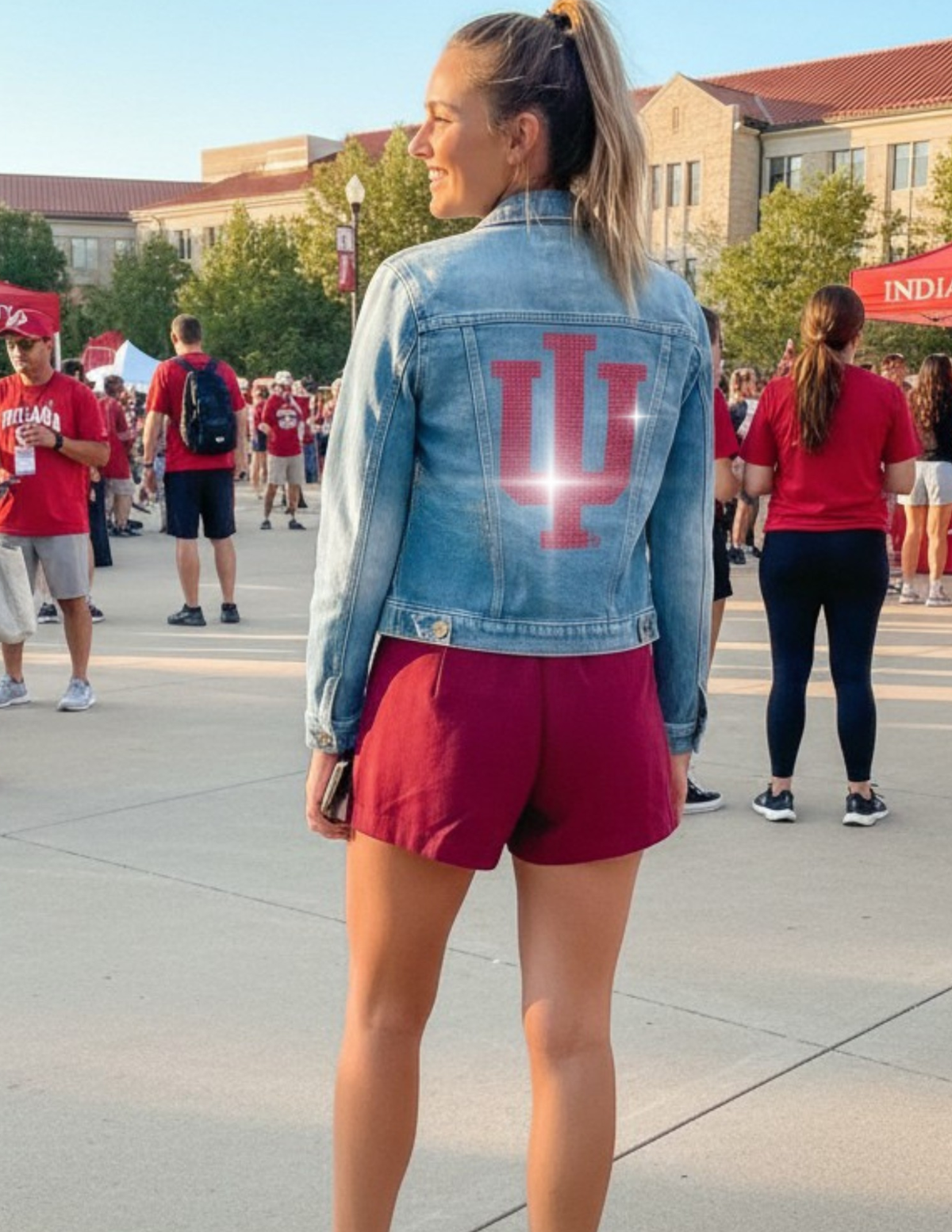 Indiana University Trident IU Blue Denim Jacket
