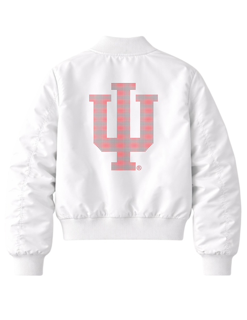 Indiana University Trident IU White Bomber Jacket