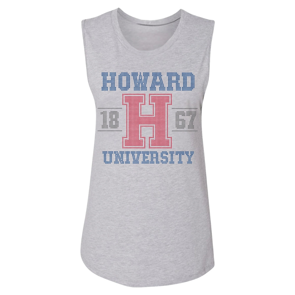 Howard University H 1867 Gray Crewneck Tank Top