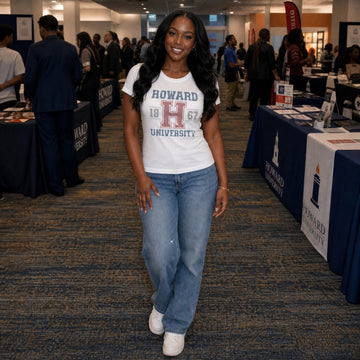 Howard University H 1867 White Crewneck T-Shirt