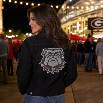 University of Georgia Bulldog Black Denim Jacket