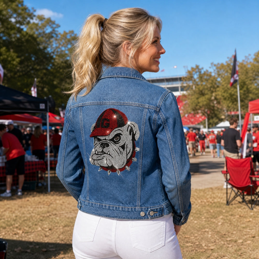University of Georgia G Bulldog Blue Denim Jacket