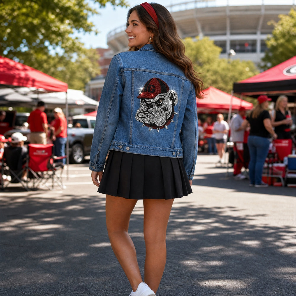 University of Georgia G Bulldog Blue Denim Jacket