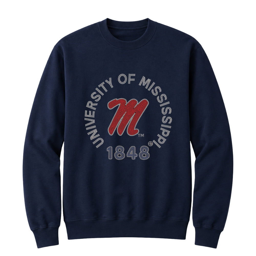 University of Mississippi EST 1848 Navy Crewneck Sweatshirt