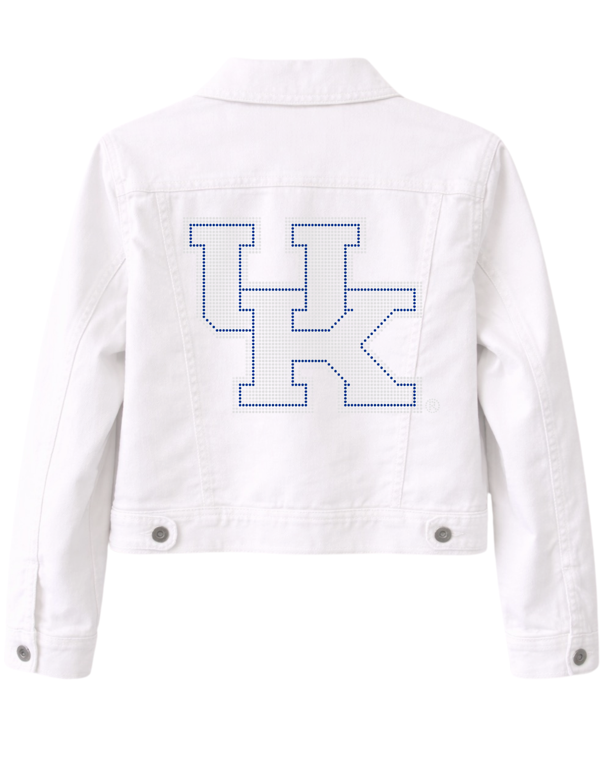 University of Kentucky White Interlocking UK White Denim Jacket
