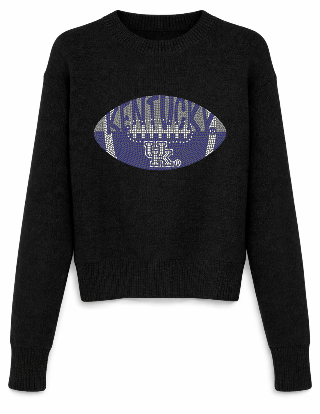 University of Kentucky Football Crewneck Black Sweater