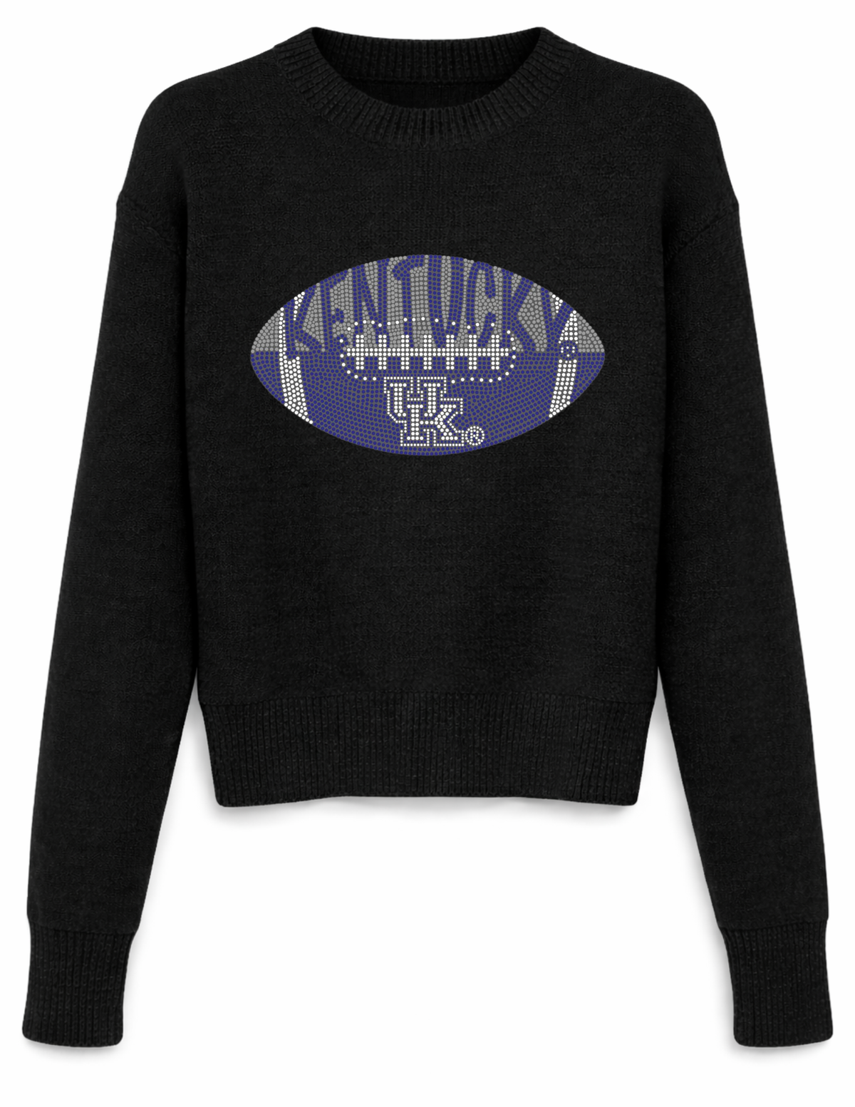 University of Kentucky Football Crewneck Black Sweater