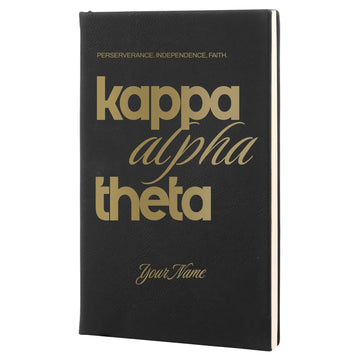 Kappa Alpha Theta Personalized Leatherette Notebook Journal
