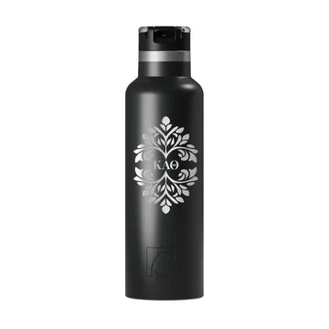 Kappa Alpha Theta RTIC 20 oz Ceramic Lined Water Bottle Tumbler - Ornate