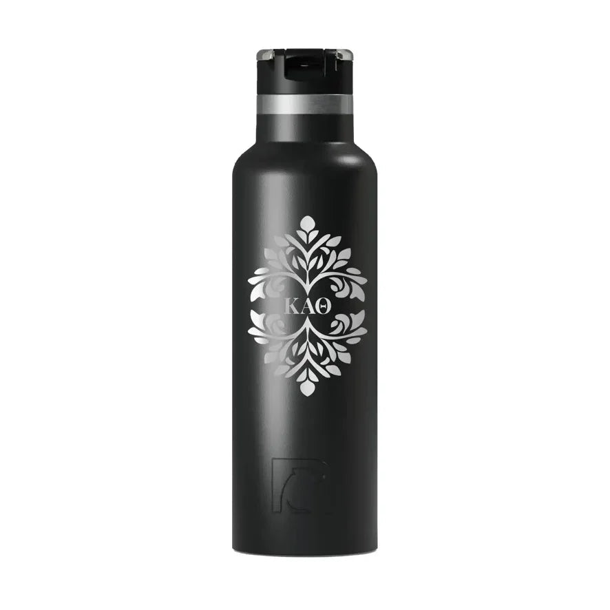 Kappa Alpha Theta RTIC 20 oz Ceramic Lined Water Bottle Tumbler - Ornate