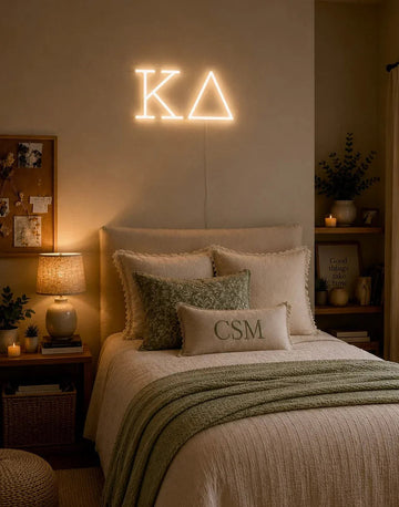 Kappa Delta Greek Letters LED Neon Sign w/ Dimmer