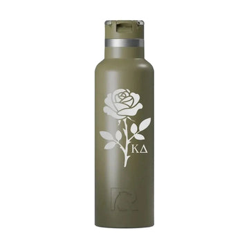 Kappa Delta RTIC 20 oz Ceramic Lined Water Bottle Tumbler - Rose