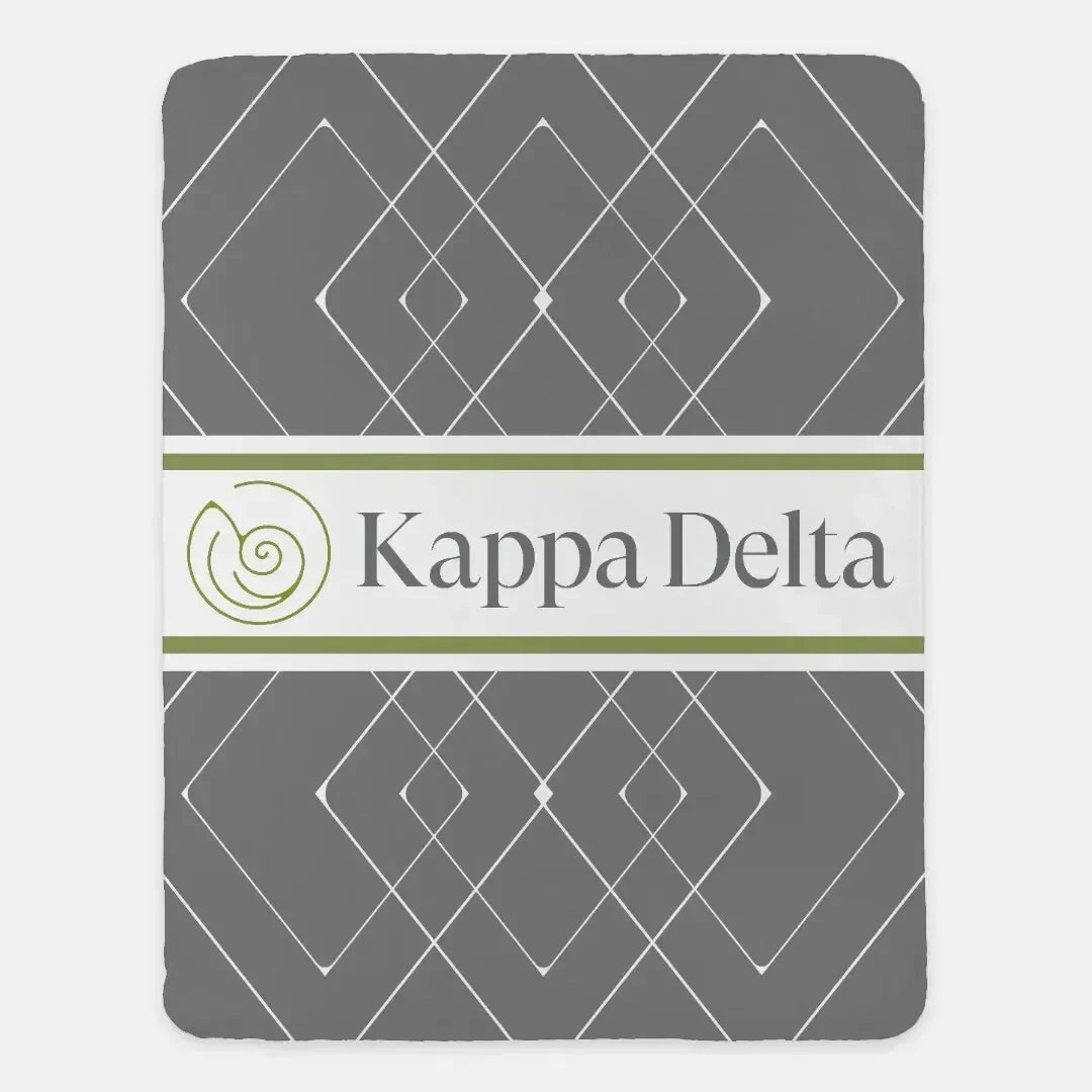 Kappa Delta XL 60x80 Sherpa Throw Blanket - Diamond Pattern