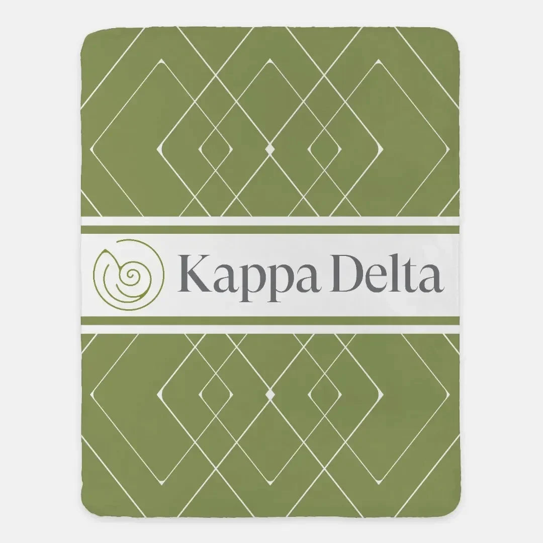 Kappa Delta XL 60x80 Sherpa Throw Blanket - Diamond Pattern