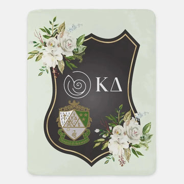 Kappa Delta XL 60x80 Sherpa Throw Blanket - Rose Frame