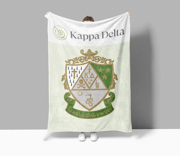 Kappa Delta XL 60x80 Sherpa Throw Blanket - Wide Band Crest