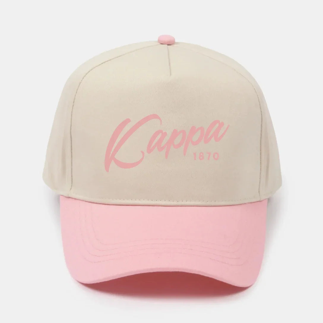 Kappa Embroidered Two-Tone Baseball Cap | Hat- Script 1870