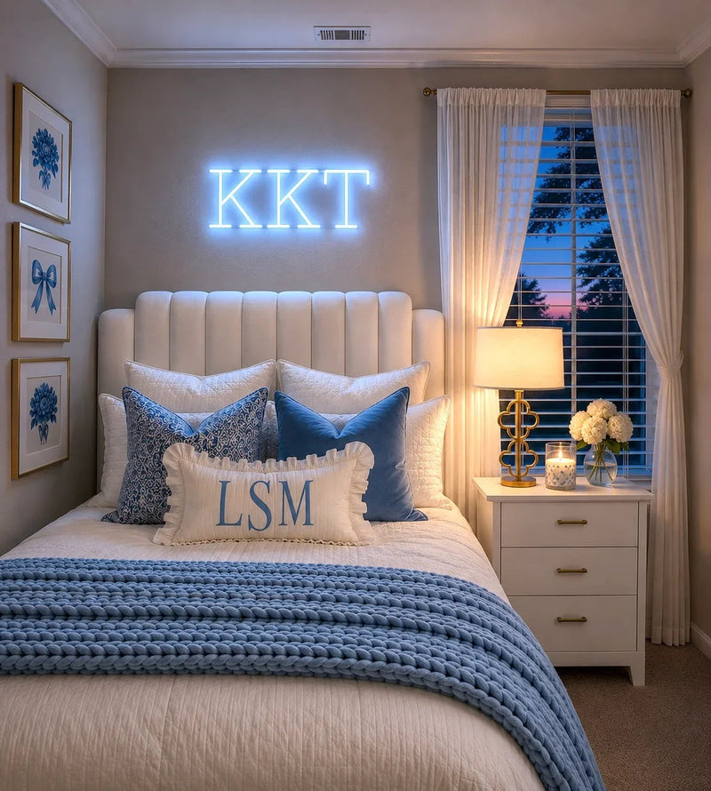 Kappa Kappa Gamma Greek Letters LED Neon Sign w/ Dimmer