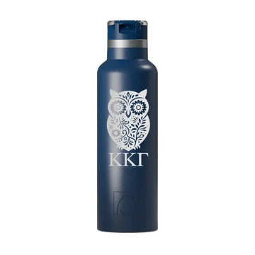 Kappa Kappa Gamma RTIC 20 oz Ceramic Lined Water Bottle Tumbler - Owl